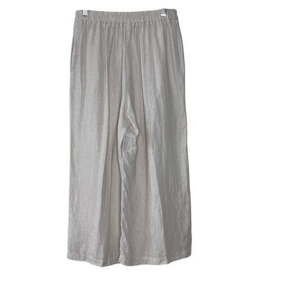 IT IS WELL WIDE LEG‎ CROP WOMEN'S LINEN PANT SIZE M - Picture 2 of 7